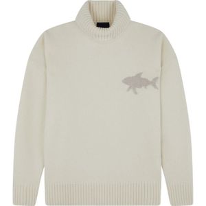 Paul & Shark, Truien, Heren, Beige, L, Wol, Casual Woolen Turtlekneck Sweater