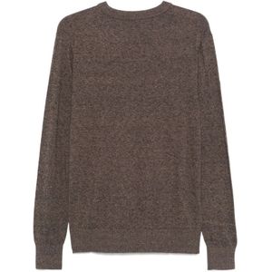 Calvin Klein, Truien, Heren, Bruin, M, Taupe Bruine Crew Neck Sweater