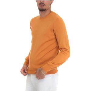 Gran Sasso, Truien, Heren, Oranje, 4Xl, Katoen, Round-neck pullover