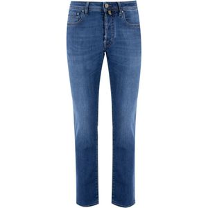 Jacob Cohën, Jeans, Heren, Blauw, W35, Super Slim Fit Jeans