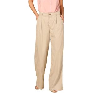 Mason's, Broeken, Dames, Beige, 2Xs, Dames Straight Chino Broek in Tencel