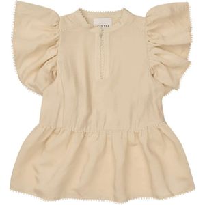 Munthe, Blouses & Shirts, Dames, Beige, S, Ruche Mouw Top Room