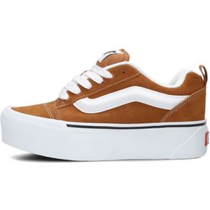 Vans, Schoenen, Dames, Bruin, 38 EU, Suède, Zwarte Suède Sneakers met Witte Accenten