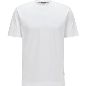 Boss, Moeteloze Elegantie Korte Mouw T-Shirt Wit, Heren, Maat:6XL