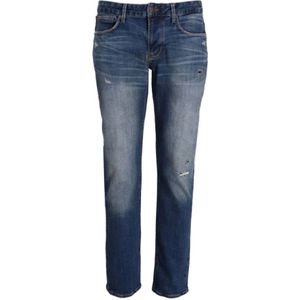 Emporio Armani, Jeans, Heren, Blauw, W33, Katoen, Blauwe Jeans met Distressed Effect