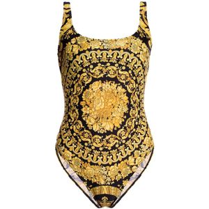 Versace, Eendelig badpak Geel, Dames, Maat:XL