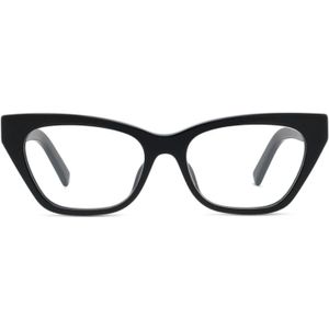 Givenchy, Elegante Cat Eye Metalen Frame Bril Zwart, Dames, Maat:ONE Size