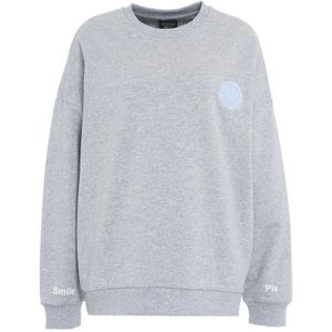 Joshua Sanders, Sweatshirts & Hoodies, Dames, Grijs, XL, Grijze Sweatshirt voor Vrouwen
