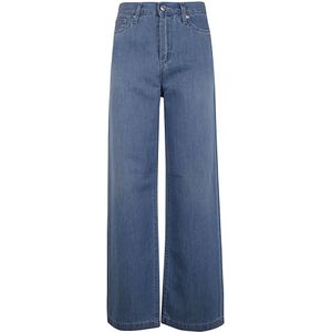 Roy Roger's, Jeans, Dames, Blauw, W26, Denim, Blauwe Wide Leg Denim Jeans