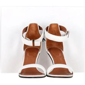 Givenchy Pre-owned, Pre-owned, Dames, Wit, 38 EU, Leer, Pre-owned Leather sandals