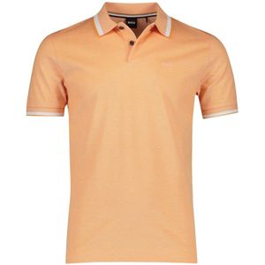 Hugo Boss, Tops, Heren, Oranje, L, Katoen, Oranje Polo Shirt met Korte Mouw