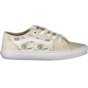 Vans, Schoenen, Dames, Beige, 39 EU, Sportieve Beige Sneaker met Contrastdetails