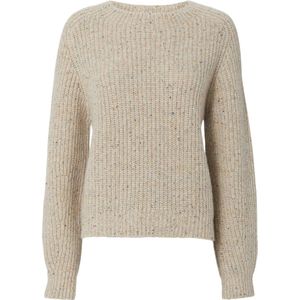 Vince, Truien, Dames, Beige, M, Denim, Geknipte Zadelpullover