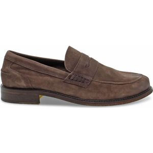 Guidi, Bruine Nubuck College Loafers met Bar Bruin, Heren, Maat:41 EU