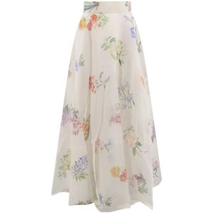 Zimmermann, Maxi Skirts Wit, Dames, Maat:M