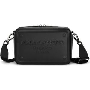 Dolce & Gabbana, Tassen, Heren, Zwart, ONE Size, Zwarte Aw 23 Heren Schoudertas