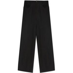 Balenciaga, Broeken, Heren, Zwart, S, Oversized broek