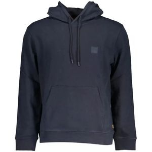 Hugo Boss, Blauwe Biologisch Katoenen Hoodie Blauw, Heren, Maat:2XL