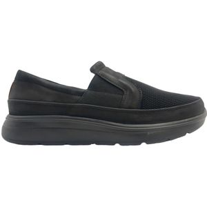 New Feet, Heren instappers met elastiek en rocker functie Zwart, Heren, Maat:45 EU