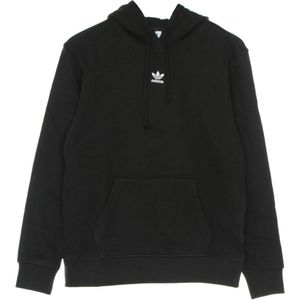 Adidas, Sweatshirts & Hoodies, Dames, Zwart, L, Katoen, Zwarte lichtgewicht hoodie met kangoeroezak