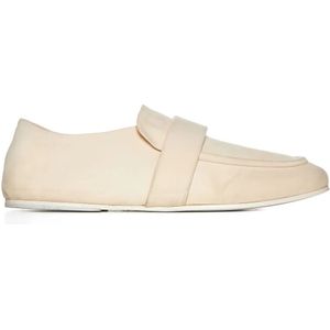 Marsell, Schoenen, Heren, Beige, 42 1/2 EU, Leer, Platte Schoenen Steccoblocco