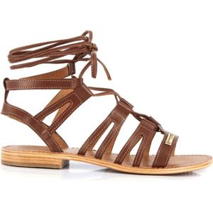 Les Tropeziennes, Bruine Leren Sandalen Hercule Model Bruin, Dames, Maat:36 EU