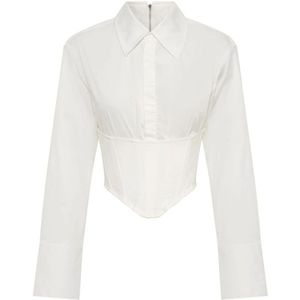 Dion Lee, Witte Korset Shirt Wit, Dames, Maat:S