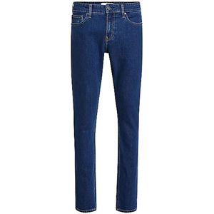 Calvin Klein, Donkere Slim Fit Denim Jeans Blauw, Heren, Maat:W34 L32