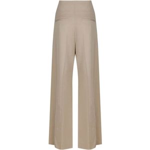 Chloé, Broeken, Dames, Beige, S, Wol, Parel Beige Sartoriale Broek