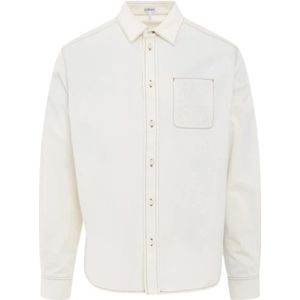 Loewe, Overhemden, Heren, Wit, L, Katoen, Stijlvol Unisex Katoenen Shirt