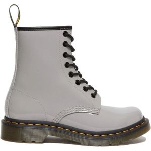 Dr. Martens, 1460 Laarzen met Gecoat Leer Grijs, Dames, Maat:39 EU