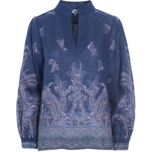 Dea Kudibal, Blouses & Shirts, Dames, Blauw, XL, Tustidea NS-Ornamental