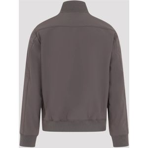 C.p. Company, Jassen, Heren, Paars, L, Polyester, Stijlvolle Grijze Jas Aw 24