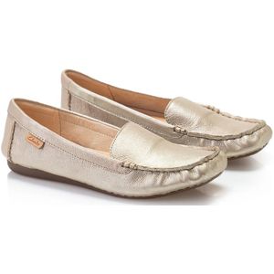 Clarks, Schoenen, Dames, Grijs, 36 EU, Leer, Champagne Leren Loafers Freckle Walk