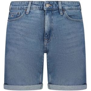Tommy Jeans, Denim Short Bh 0131 Blauw, Heren, Maat:W31