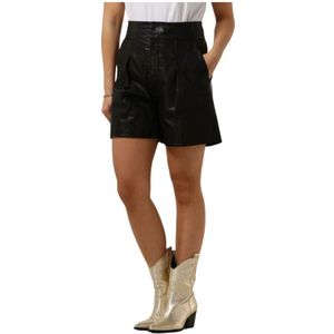 My Essential Wardrobe, Korte broeken, Dames, Zwart, XS, Leren shorts voor vrouwen