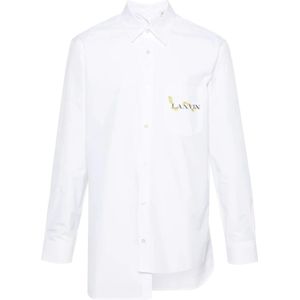 Lanvin, Blouses & Shirts Wit, Heren, Maat:XL