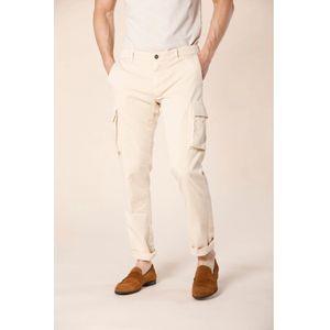 Mason's, Broeken, Heren, Beige, 4Xl, Linnen, Stad Cargo Broek Regular Fit