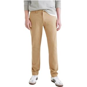 Dockers, Khaki Skinny Fit Broek met Smart 360 Flex™ Beige, Heren, Maat:W31 L32