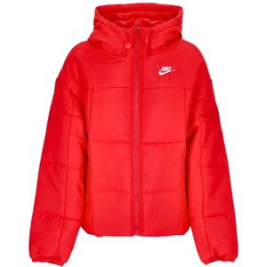 Nike, Klassieke Puffer Donsjas Dames Rood, Dames, Maat:S