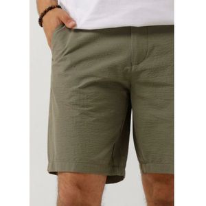 Selected Homme, Korte broeken, Heren, Groen, XL, Groene Seersucker Shorts voor de Zomer