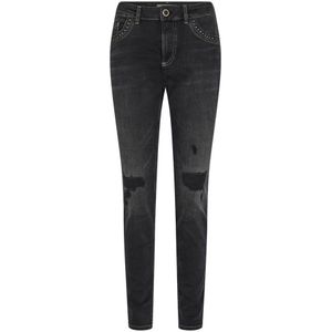 MOS Mosh, Stijlvolle Mmbradford Scratch Jeans 155450 Donkergrijs Zwart, Dames, Maat:W29