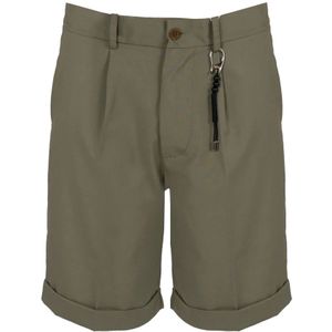 Xagon Man, Korte broeken, Heren, Groen, 2Xl, Polyester, Eenvoudige Shorts Rits Knoop Zakken Italië
