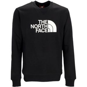 The North Face, Zwart/Wit Drew Peak Crewneck Sweatshirt Zwart, Heren, Maat:S