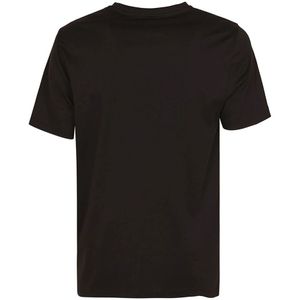 Michael Kors, Tops, Heren, Zwart, M, Katoen, Zwarte Katoenen Jersey T-Shirt met Iconisch Logo