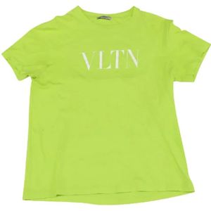 Valentino Vintage, Pre-owned, Dames, Groen, S, Katoen, Pre-owned Cotton tops