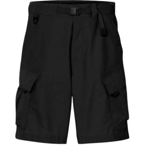 Timberland, Korte broeken, Heren, Zwart, M, Nylon, Snap Belt Heren Bermuda Shorts