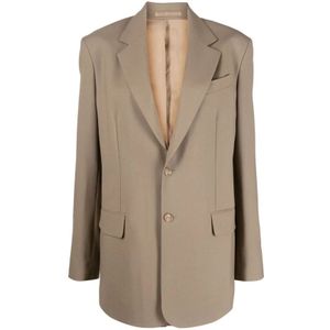 Filippa K, Taupe Oversize Blazer Beige, Dames, Maat:S