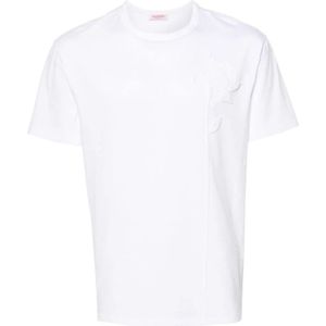 Valentino Garavani, Tops, Heren, Wit, M, Witte T-shirts en Polos Collectie