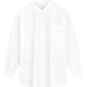 Skall Studio, Klassieke Witte Katoenen Popeline Overhemd Wit, Dames, Maat:M